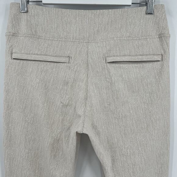 Athleta Delancey Skyline Tight Braiden Cream Textured Pull On Pants Size Large - Picture 8 of 12